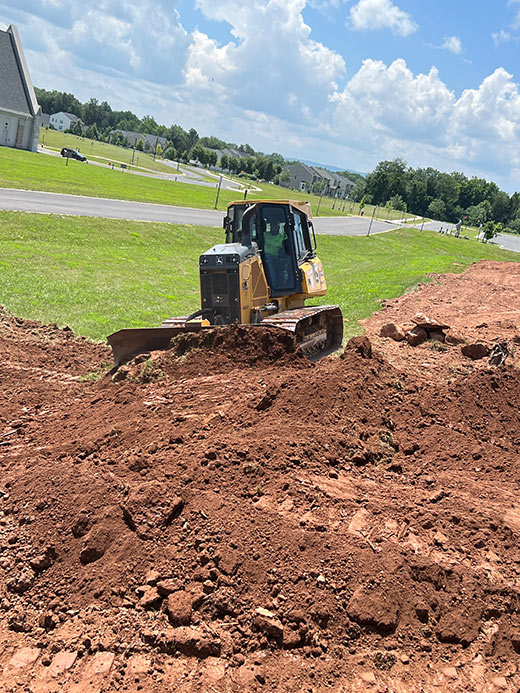 Photo of a grading project by Gainesville Topsoil and Excavation