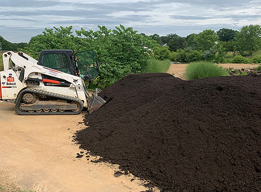 Photo of organic compost for landscape projects