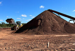Photo of premium screened topsoil production